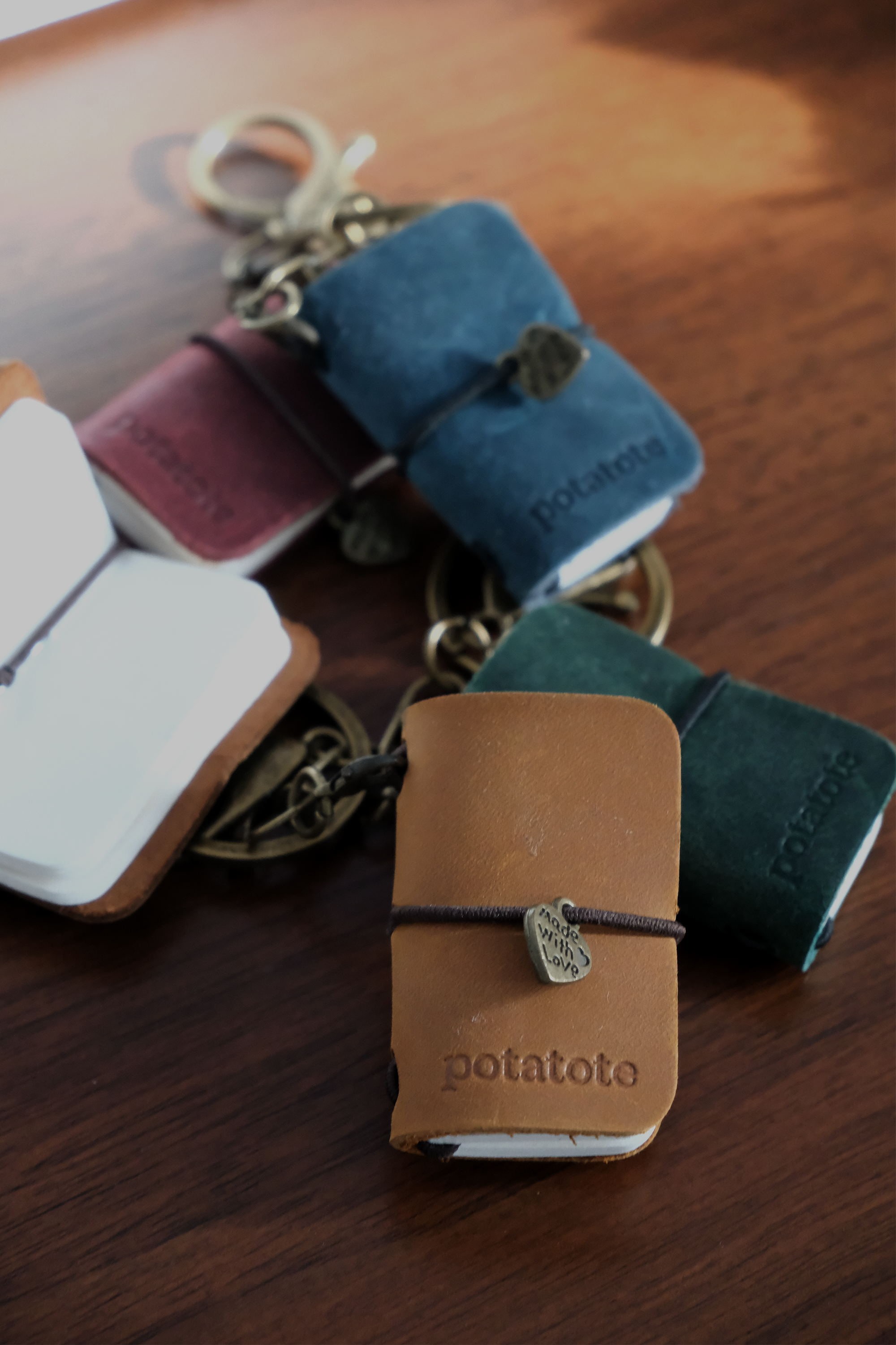 Mini Leather Notebook Charm