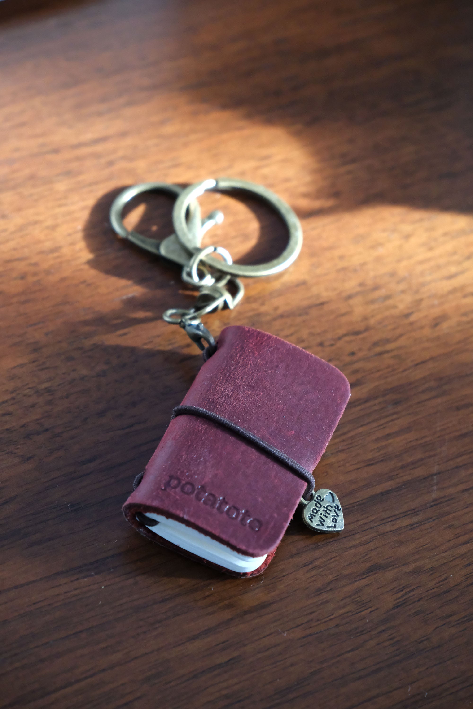 Mini Leather Notebook Charm