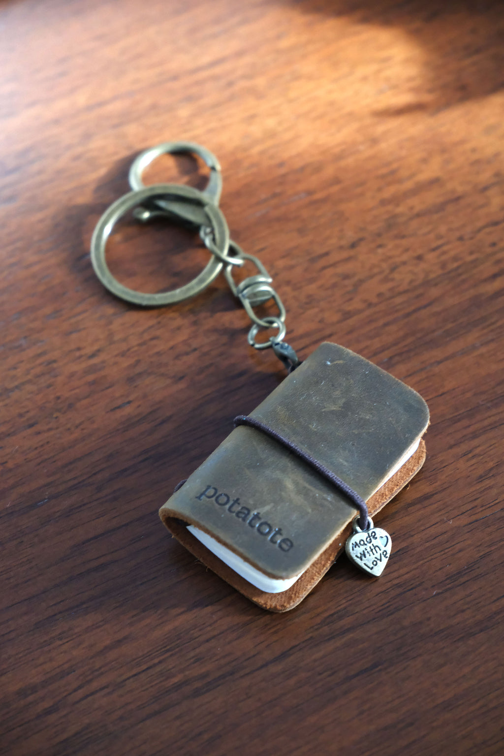 Mini Leather Notebook Charm