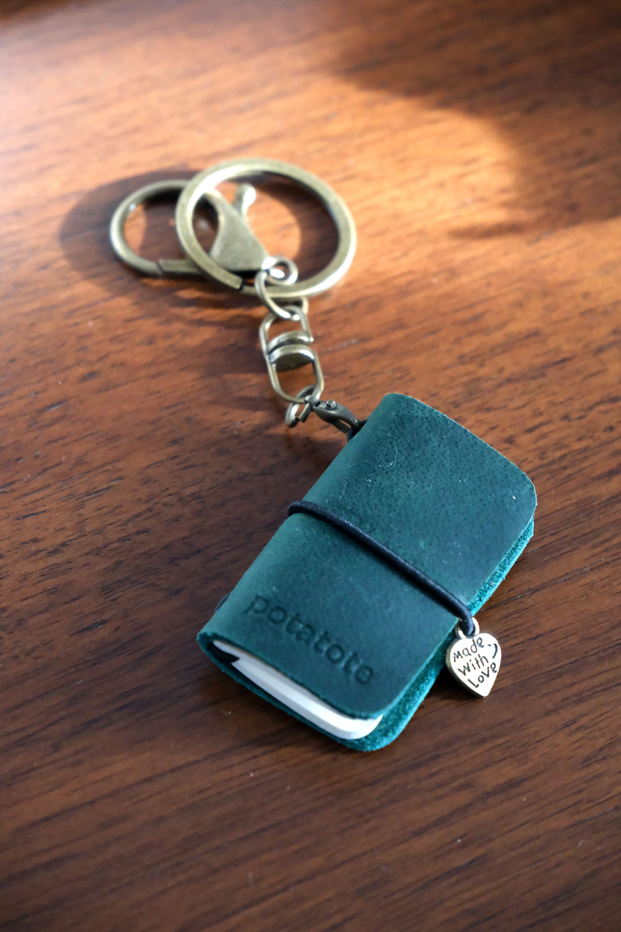 Mini Leather Notebook Charm