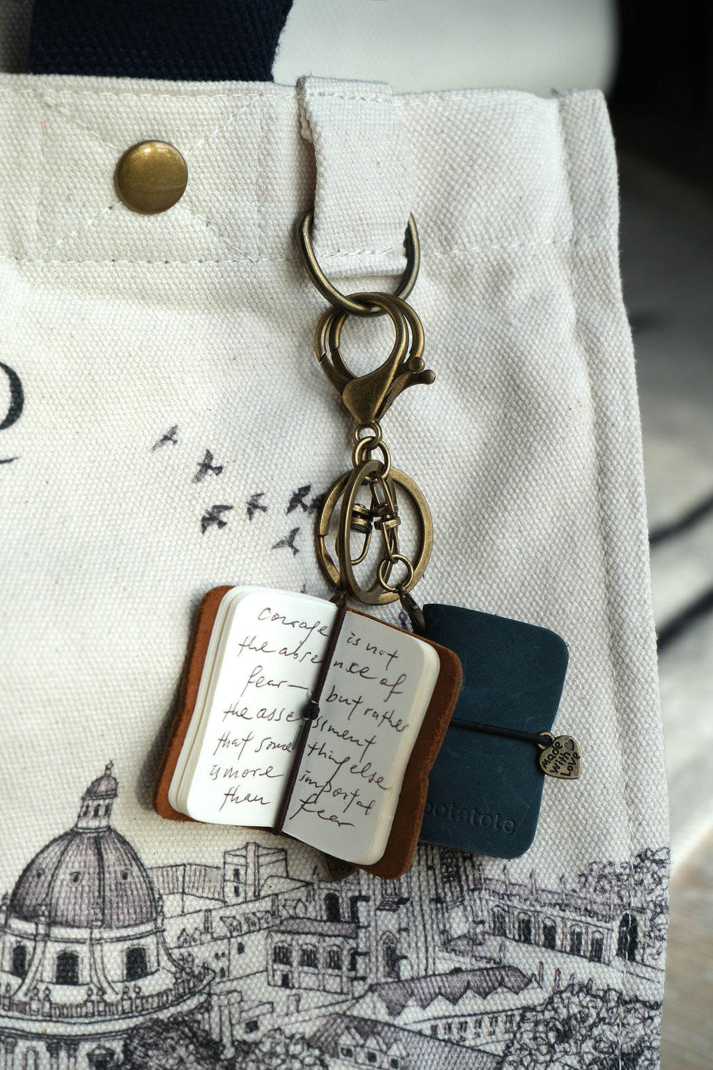 Mini Leather Notebook Charm