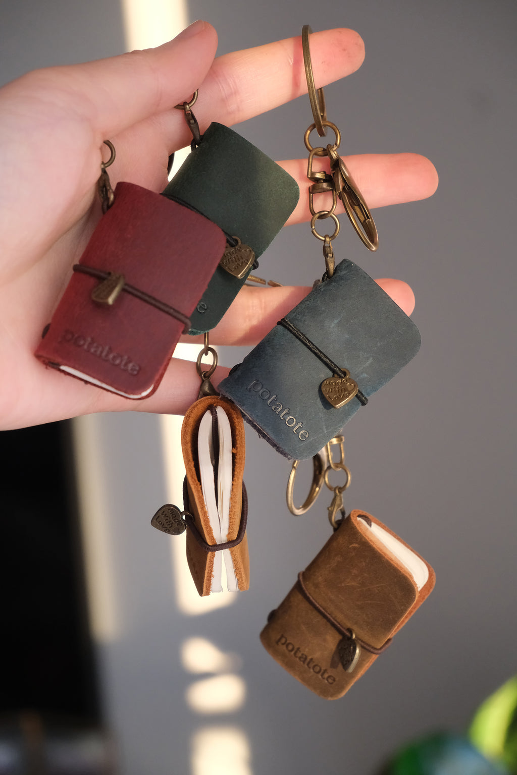 Mini Leather Notebook Charm