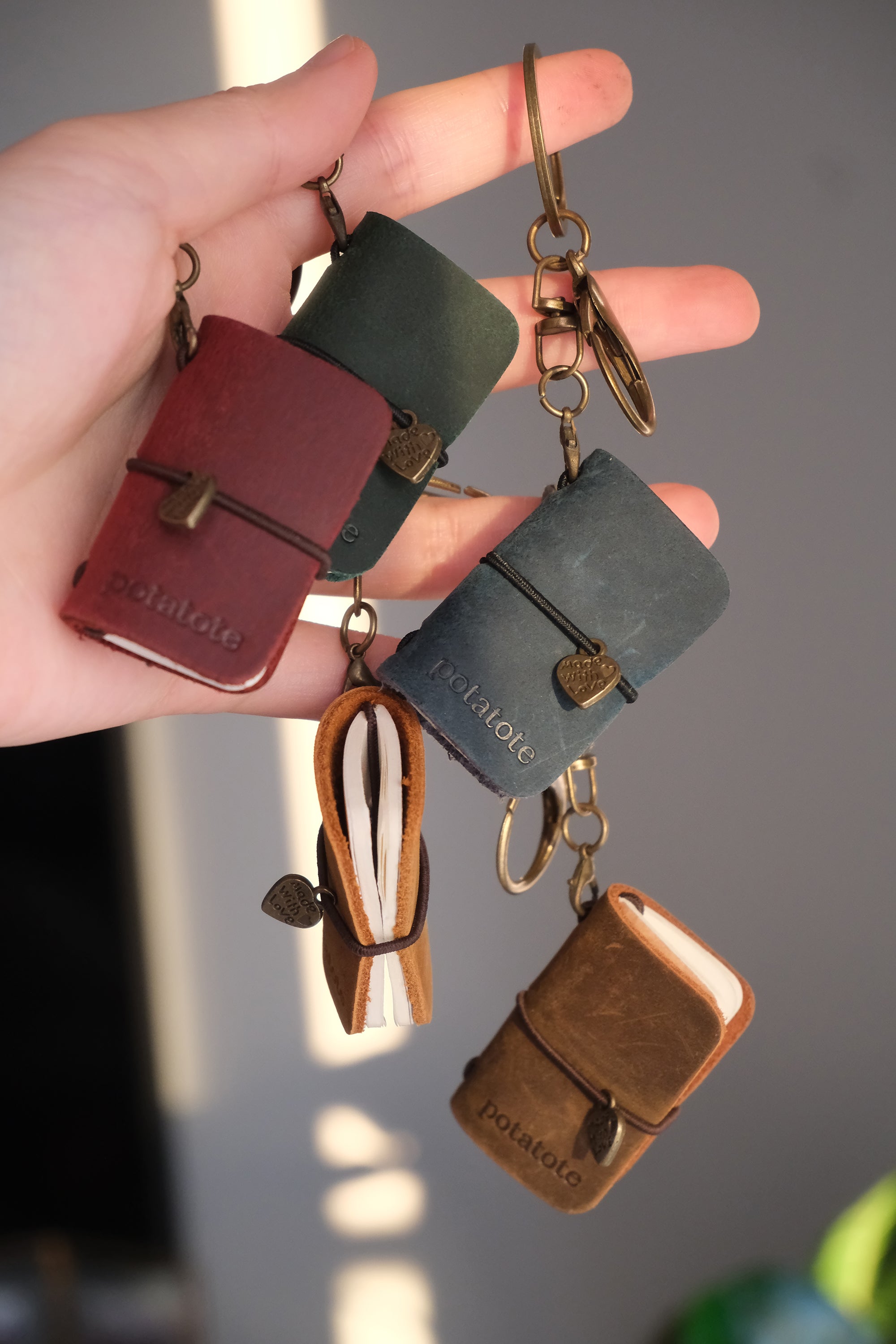 Mini Leather Notebook Charm