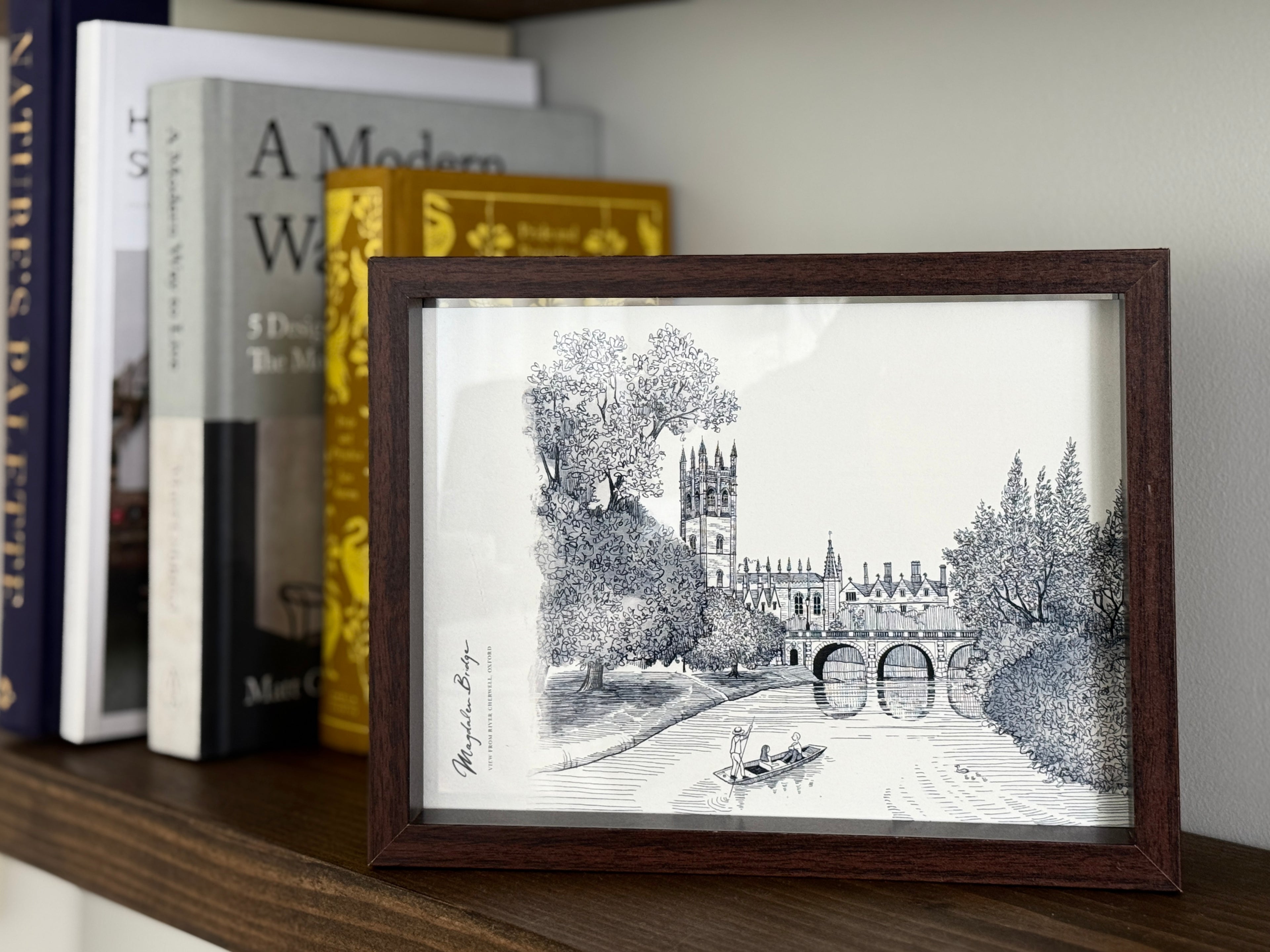 Reflections at Cherwell — Art Print Postcard