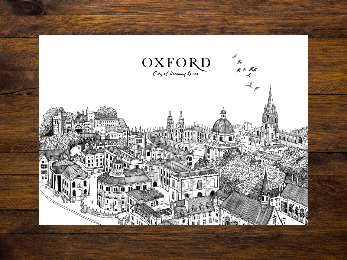Oxford Skyline — Art Print Postcards