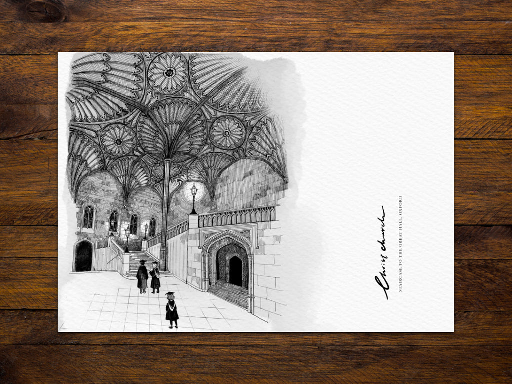 Steps to the Great Hall — Art Print Postcards