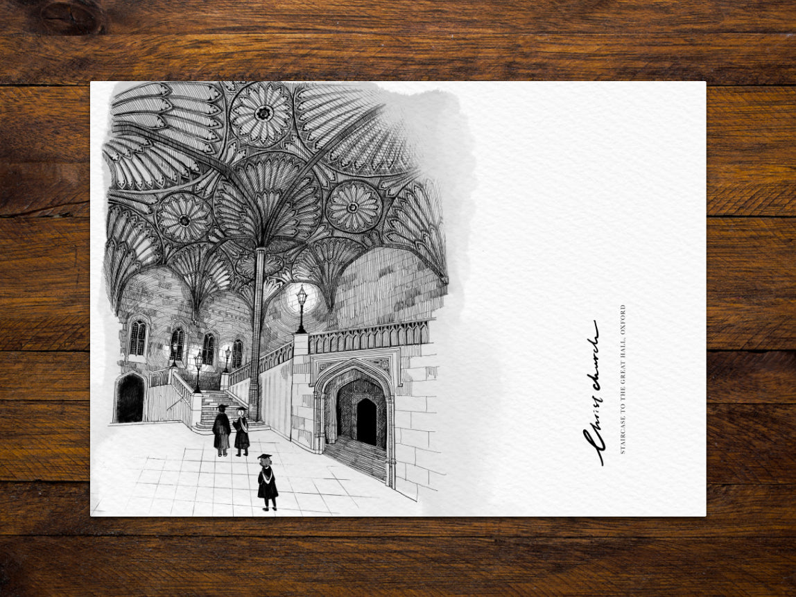 Steps to the Great Hall — Art Print Postcards